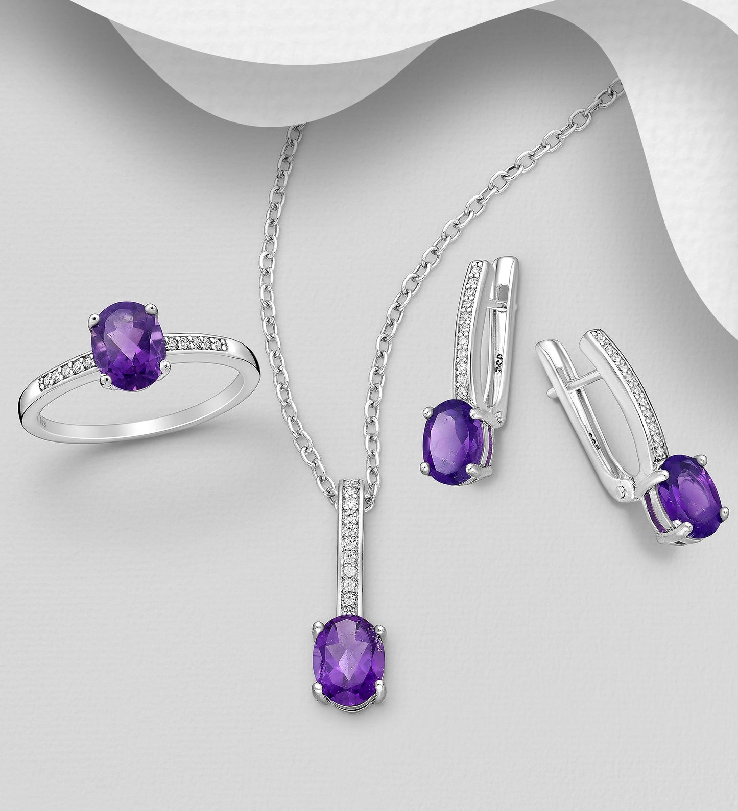 Ref: 1181-4532 Completo pietre preziose in argento