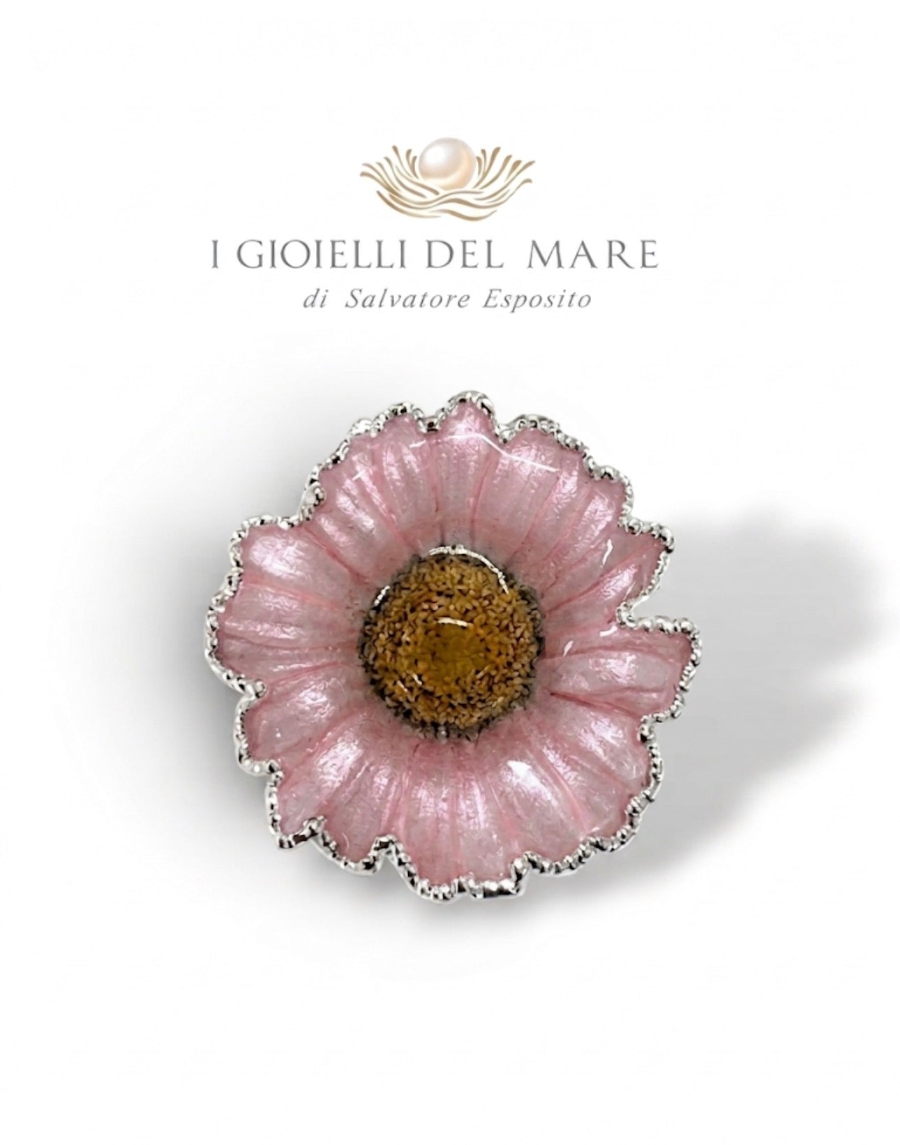 Ciondolo Margherita Naturale in Argento – MA5 artigianale in argento - I Gioielli del Mare