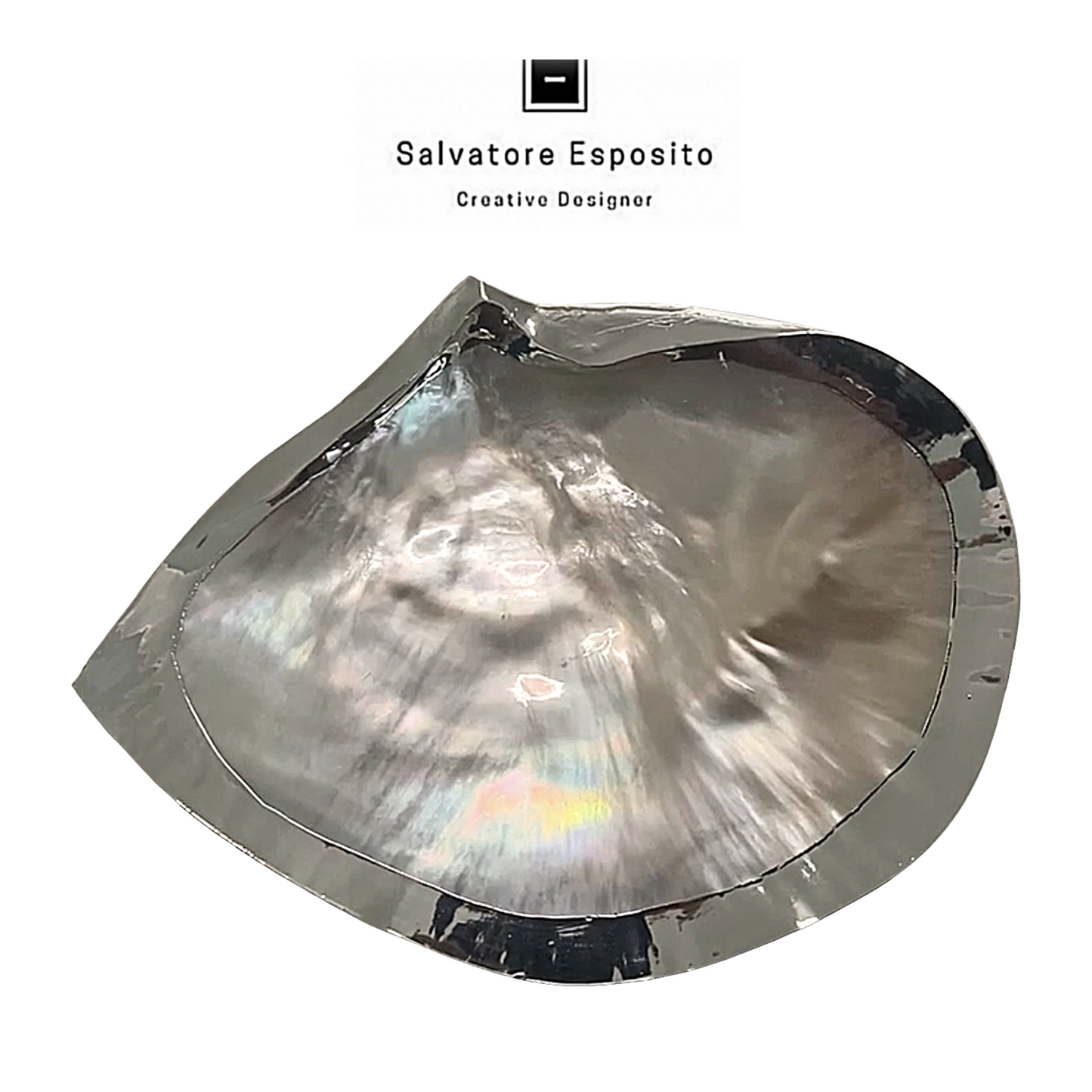 Cod.70010 Piatto madreperla in argento