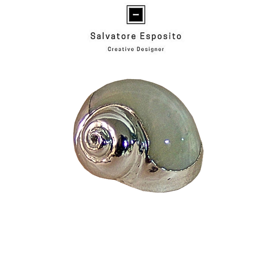 Cod.77222 Turbo ricinus madreperla in argento
