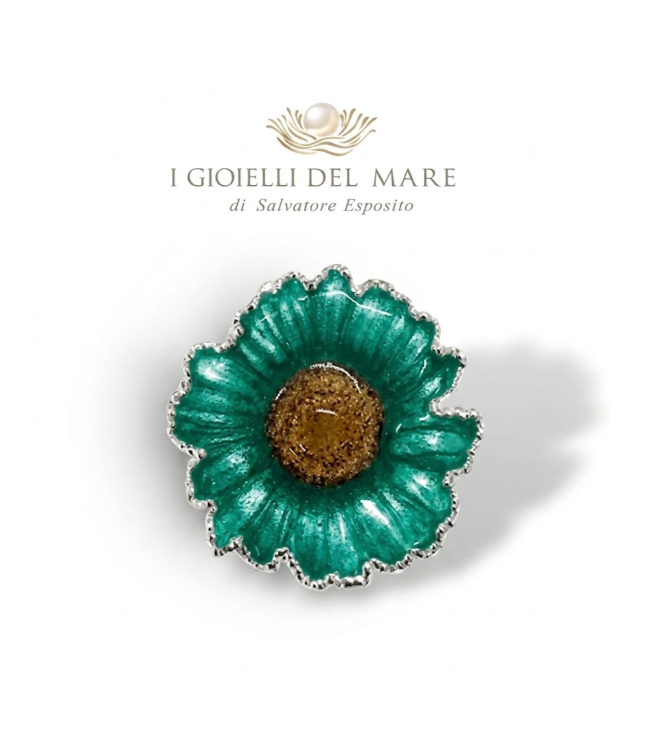 Ciondolo Margherita Naturale in Argento – MA4 artigianale in argento - I Gioielli del Mare