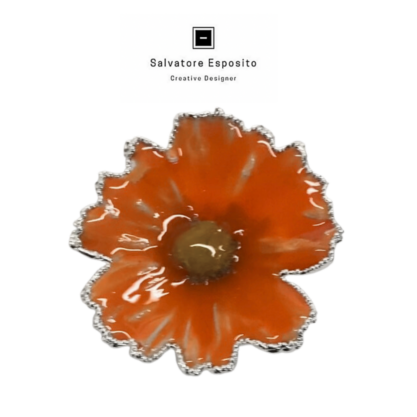 Cod.MA6 Ciondolo margherita naturale in argento