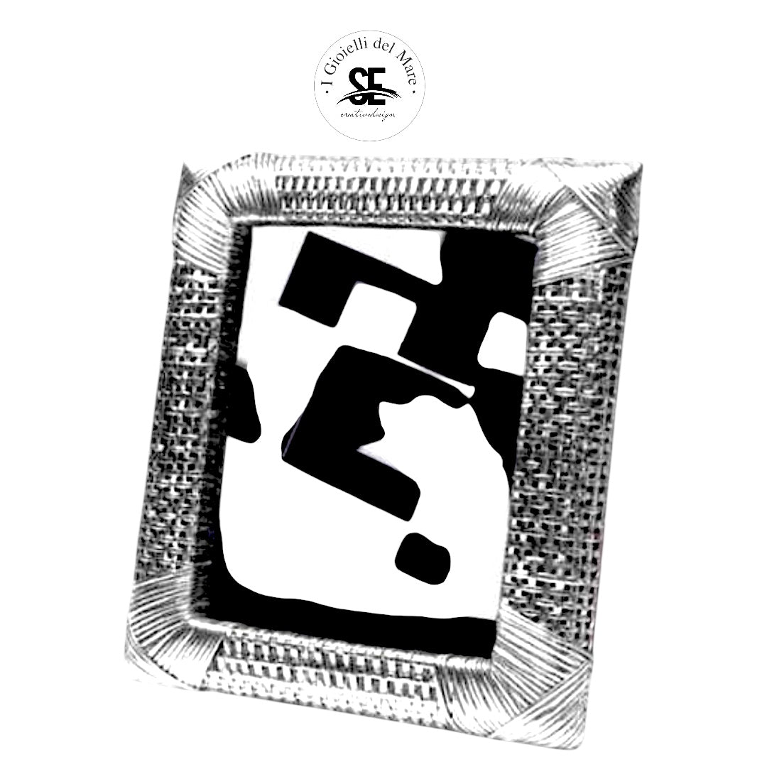 Cod.81005-4 Portafoto rattan in argento