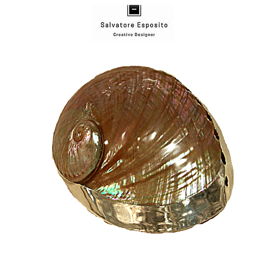 Cod.35515 Haliotis puka madreperla in argento