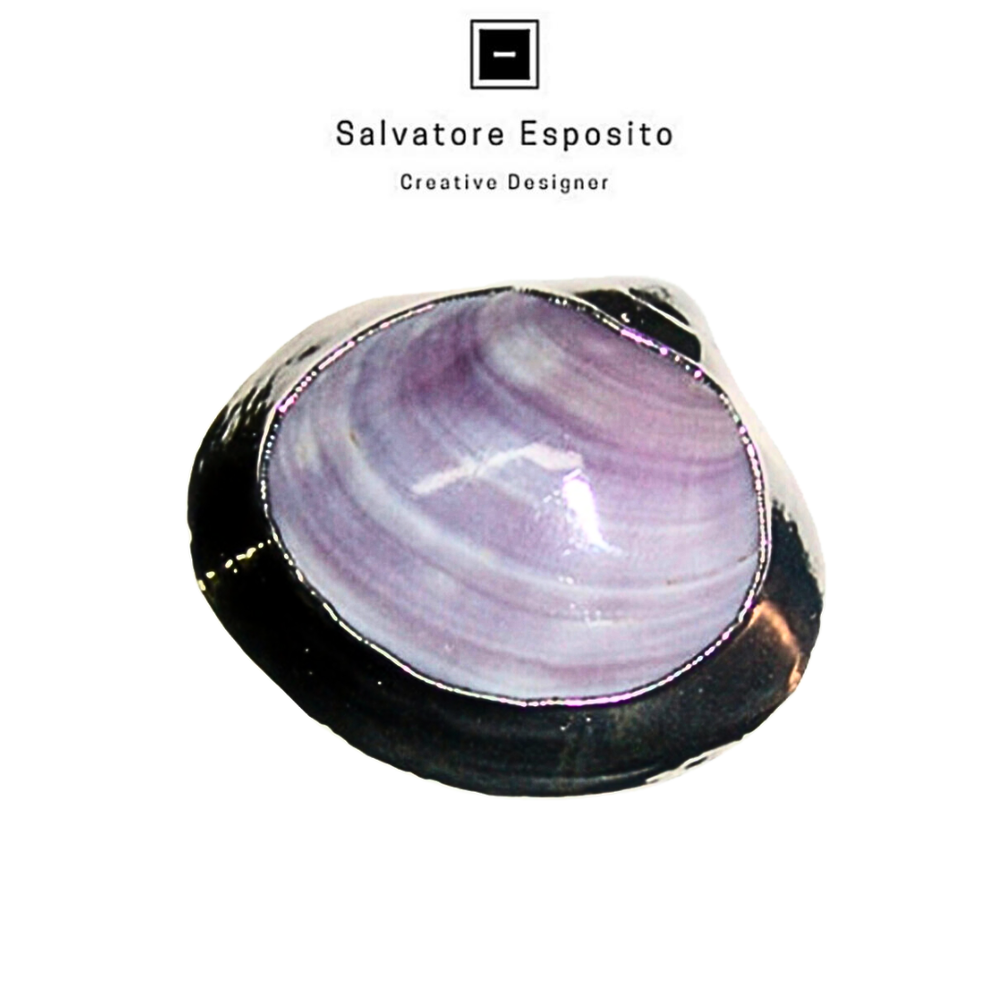 Cod.8603 Tivela purple  in argento