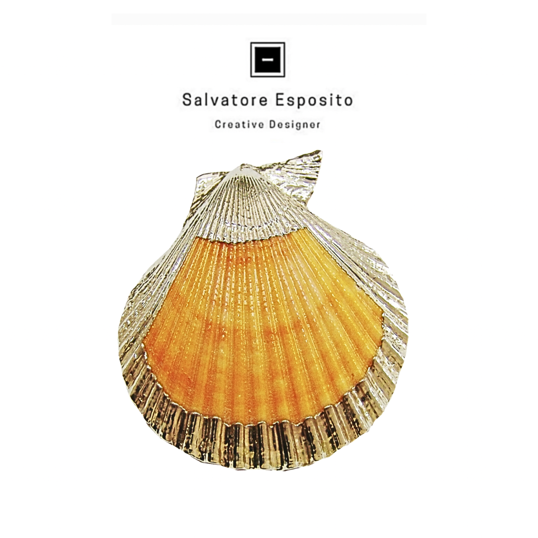 Cod.9008 pecten nobilis naturale argento