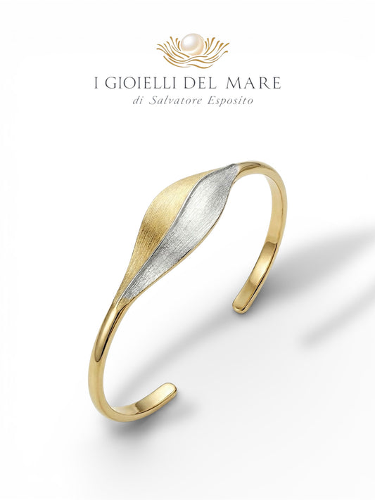 Bracciale oro 18kt rigido foglia (Info su  richiesta)
