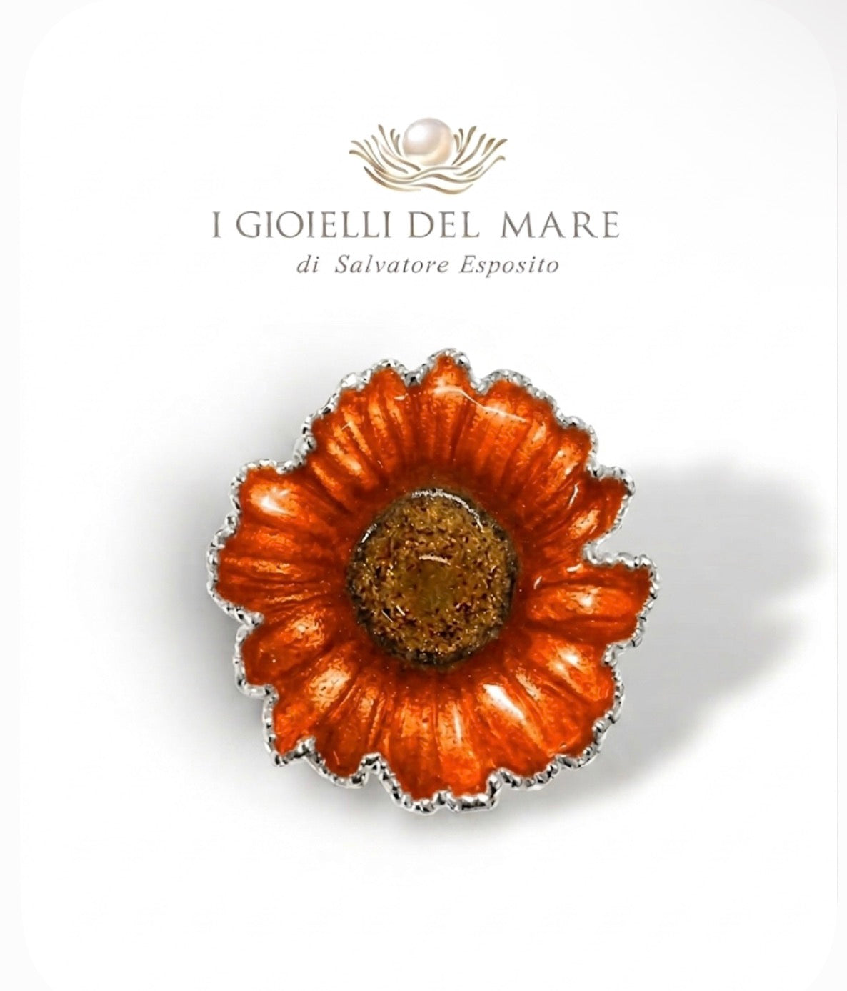 Ciondolo Margherita Naturale in Argento – MA6 artigianale in argento - I Gioielli del Mare
