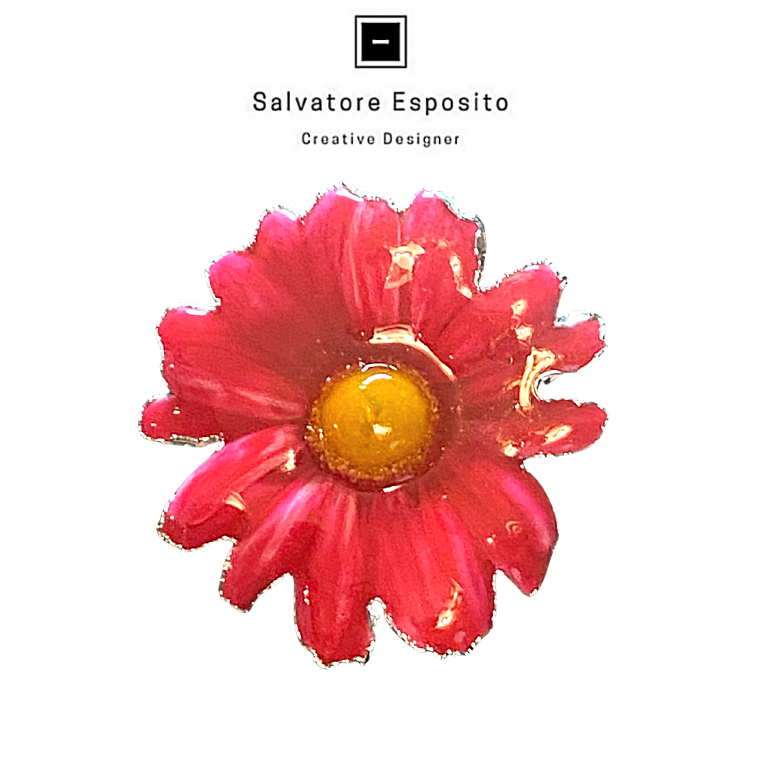 Cod.MA10 Bracciale margherite naturali in argento