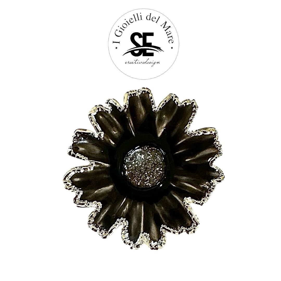 Cod.MA10 Bracciale margherite naturali in argento