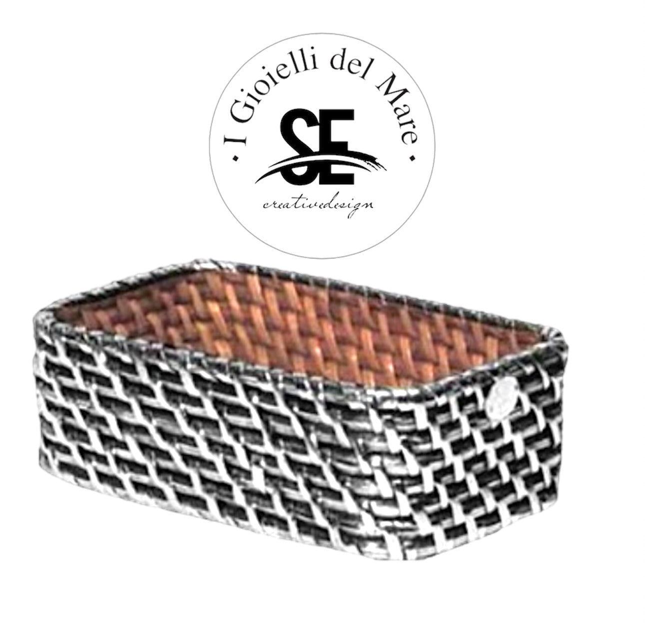 Cod.82487 Cestino rettangolare rattan