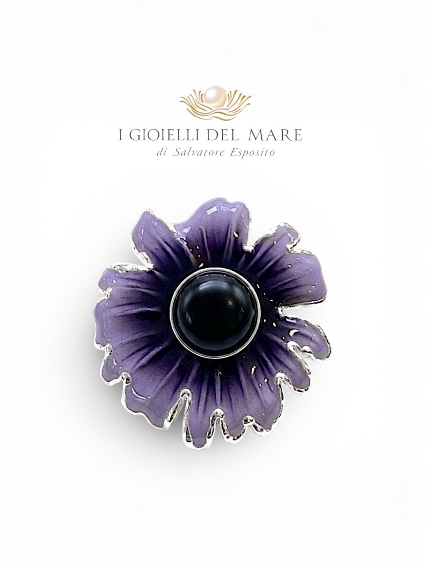 Ciondolo Margherita Naturale con Lamine in Argento Puro artigianale in argento - I Gioielli del Mare
