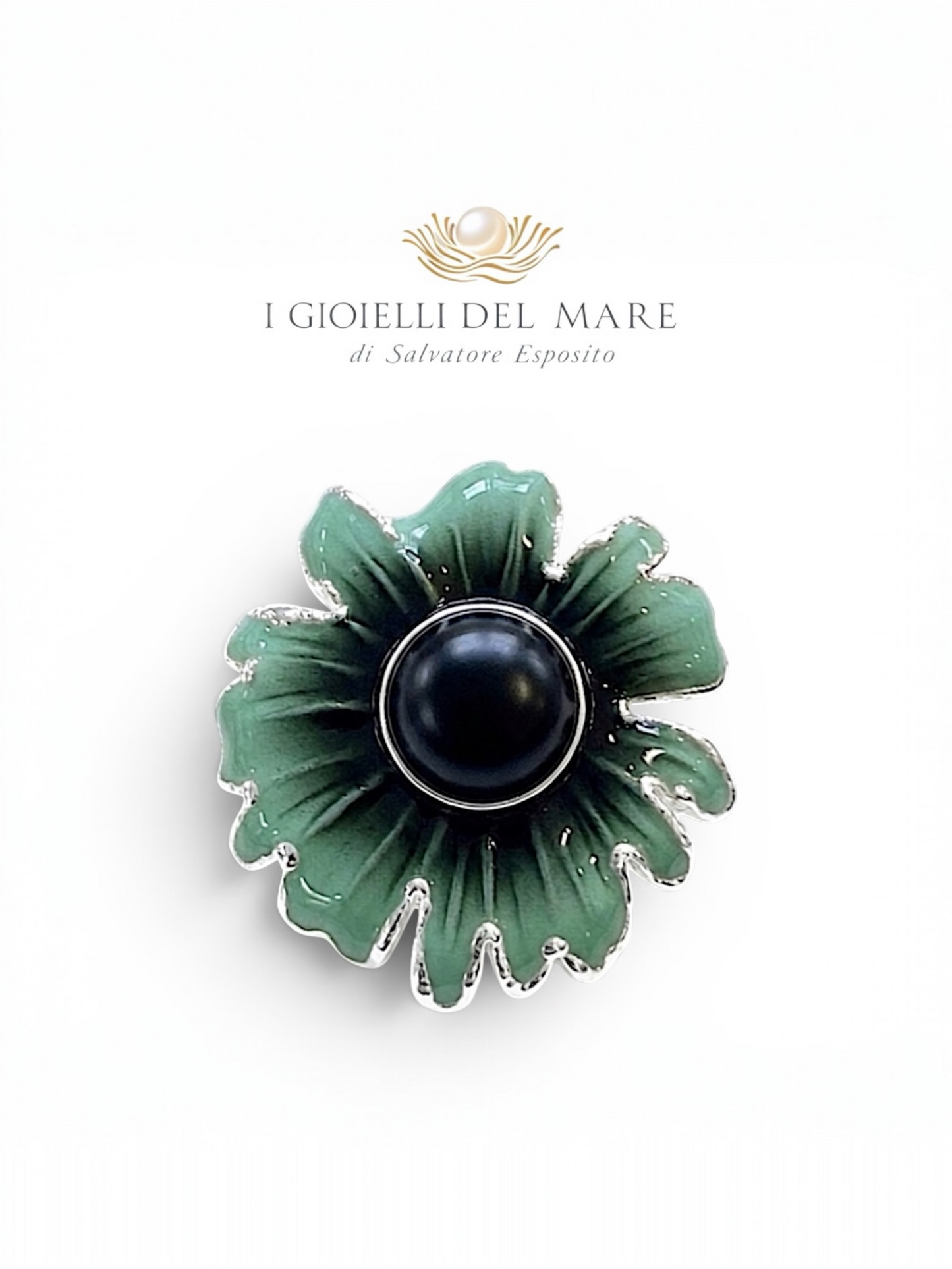 Ciondolo Margherita Naturale con Lamine in Argento Puro artigianale in argento - I Gioielli del Mare