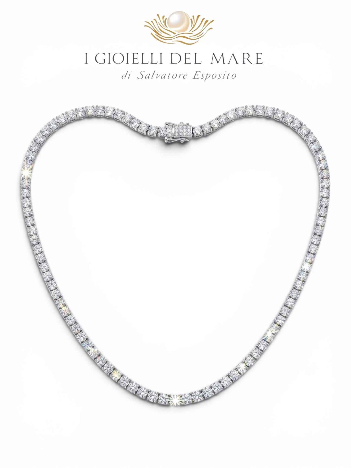 Collier tennis in argento con zirconi di qualita extra AAA