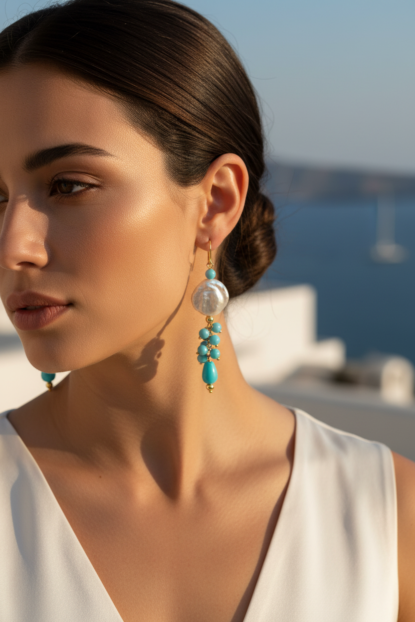 Modella con orecchini