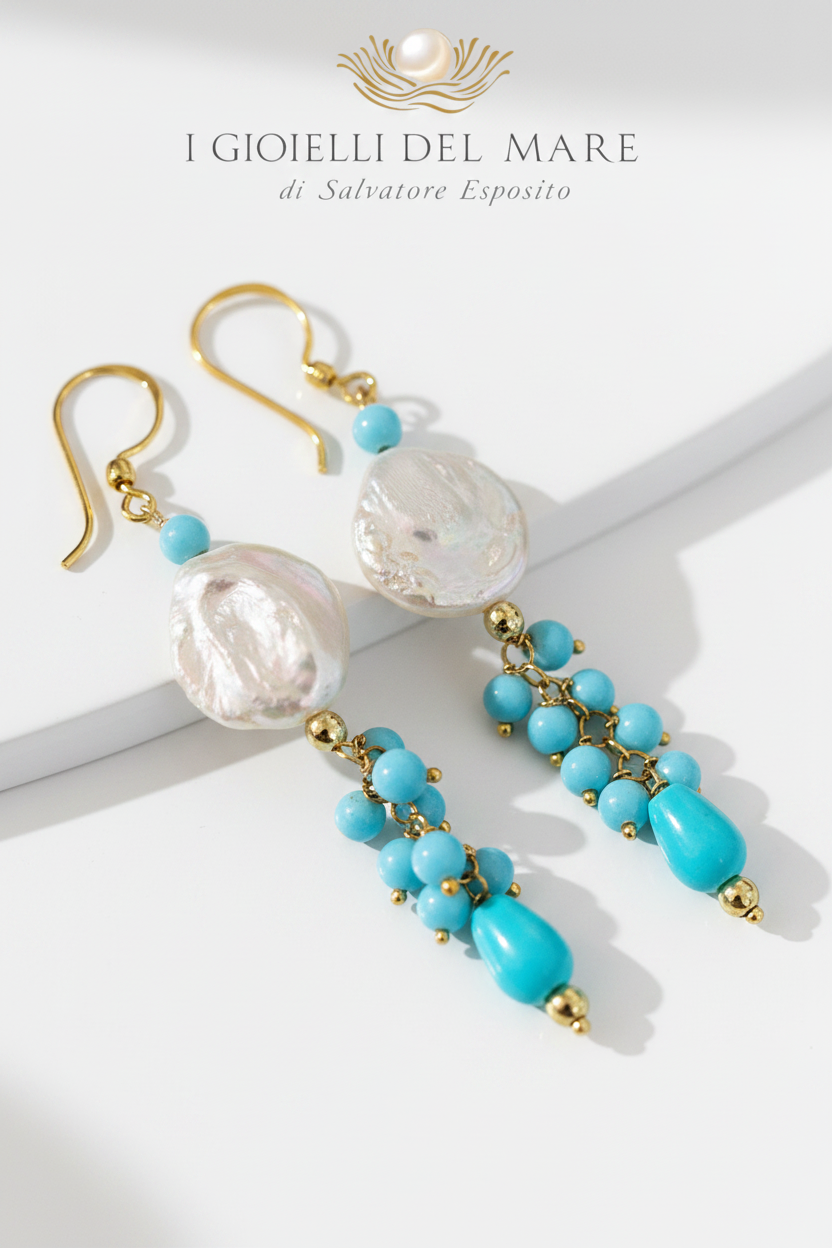 Orecchini flat lay