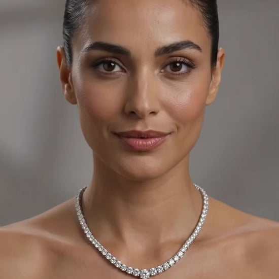 Video collier tennis in argento con zirconi A