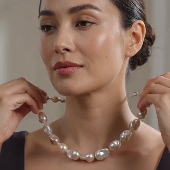 Video collana perle di fiume scaramazza rosato – I Gioielli d