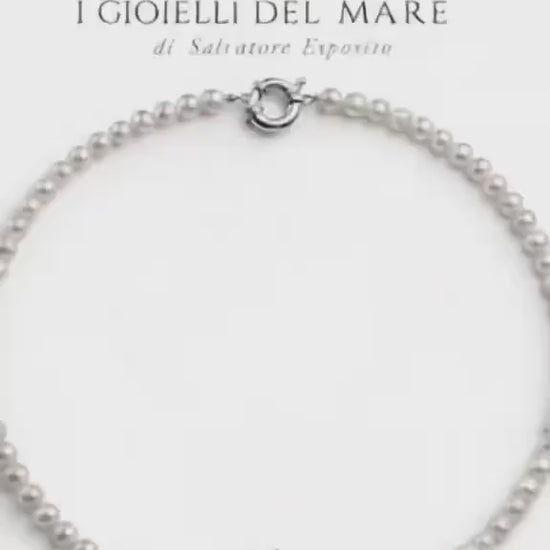 Video collana di perle con orchidea naturale - I Gioielli del Mare